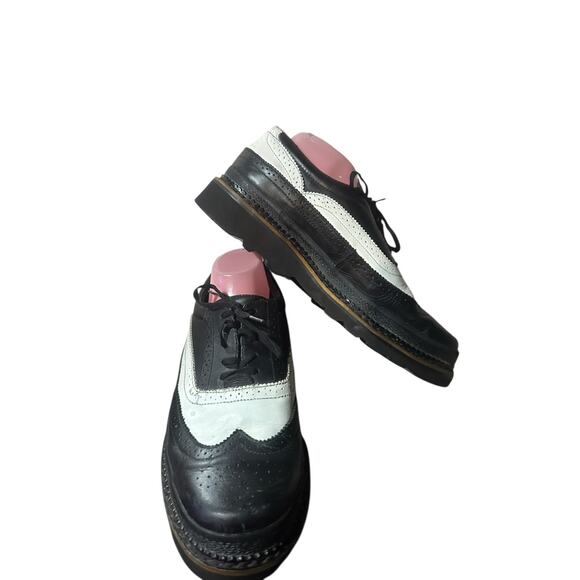 Simple Walking TimeBomb Leather Oxford Mens Size 11 Shoes Black White Casual - Picture 4 of 8